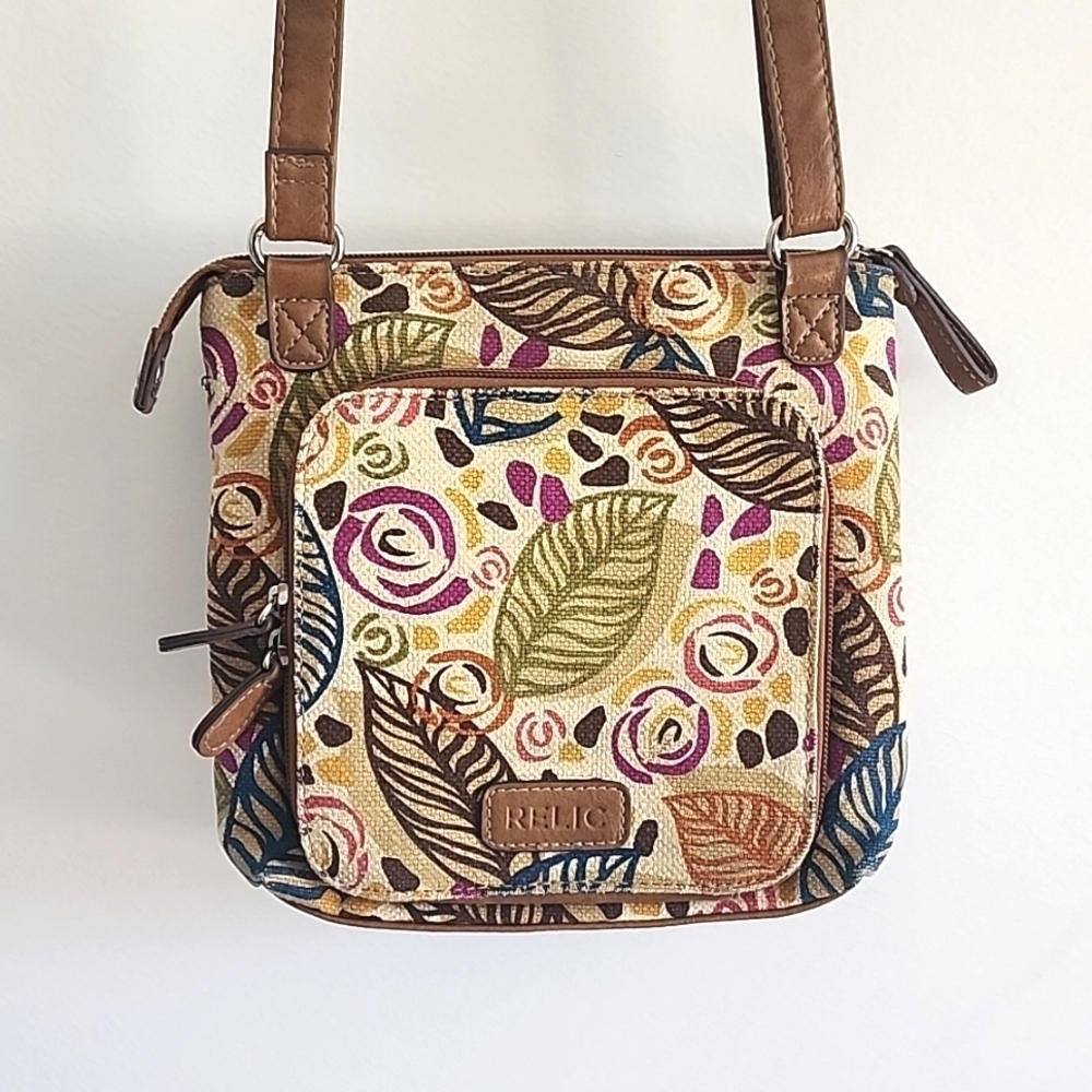 Relic brand Canvas Floral Crossbody Bag
